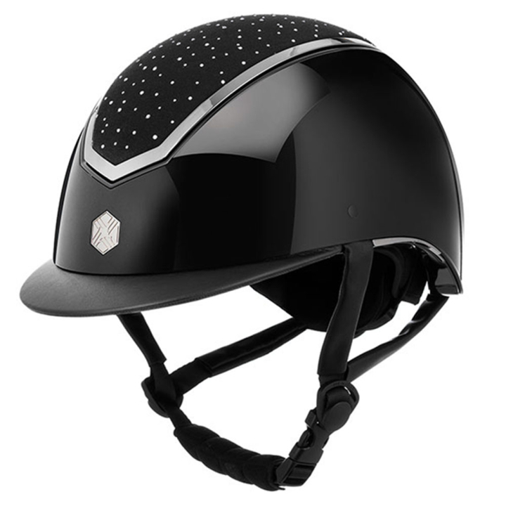 Ridehjelm Kylo Gloss Crystal Svart/Chrome i gruppen Rideutstyr / Ridehjelmer / Standardskjerm hos Equinest (0209020422BACH_r)
