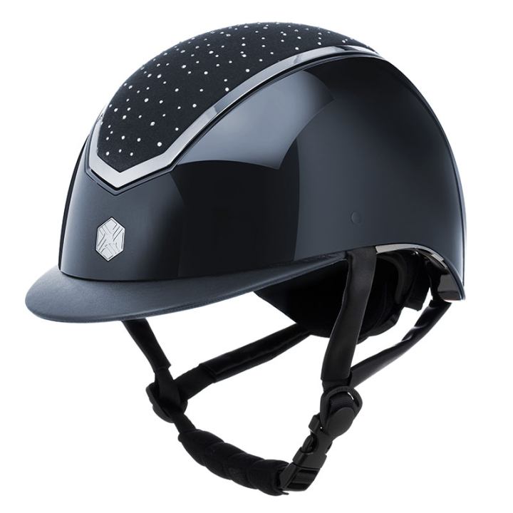 Ridehjelm Kylo Gloss Crystal Marineblå/Sølv i gruppen Rideutstyr / Ridehjelmer / Standardskjerm hos Equinest (0209020422NASIL_r)