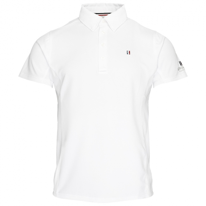 Konkurransetopp Barn/Junior Classic Short Sleeve Boys Hvit i gruppen Rideklær / Ridetopper & T-skjorter / Konkurransetopper hos Equinest (1000222353WH)