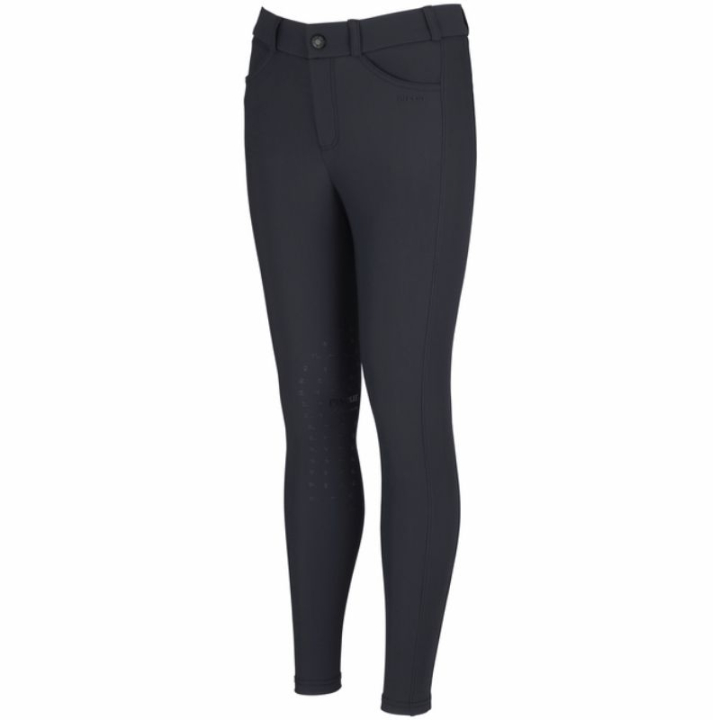Ridebukser Barn/Junior New Brooklyn SD Knee Grip Svart i gruppen Rideklær / Ridebukser & Ridetights / Ridetights & Rideleggings hos Equinest (14980349BA_r)