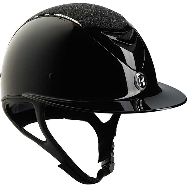 Avance Glossy Glitter Swarovski Pipe Svart i gruppen Rideutstyr / Ridehjelmer / Solskjerm hos Equinest (1K10110001Sv_r)