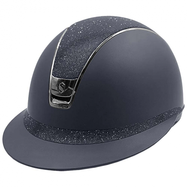 Ridehjelm Miss Shield Shadowmatt Crystal Fabric 2.0 Marinblå i gruppen Rideutstyr / Ridehjelmer / Solskjerm hos Equinest (2.0-44114-NA)