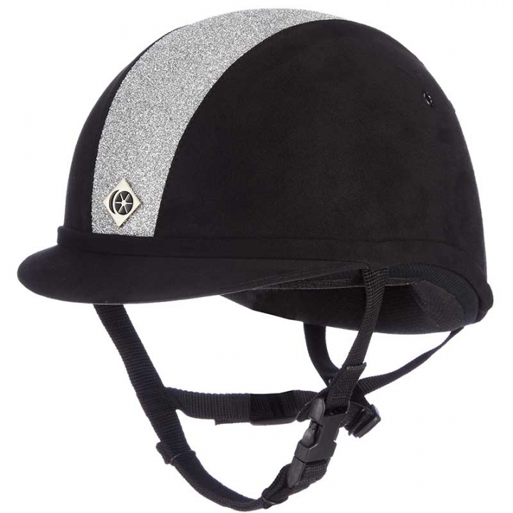 Ridehjelm YR8 Sparkling Svart/Sølv i gruppen Rideutstyr / Ridehjelmer hos Equinest (20900735_Ssi_r)