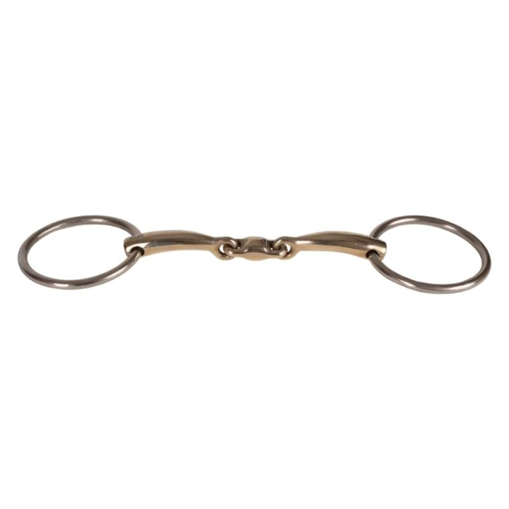 Tredelt Trinsebitt med Løse Ringer Sweet Copper 16mm i gruppen Hesteutstyr / Bitt / Trinsebitt hos Equinest (22004411_r)