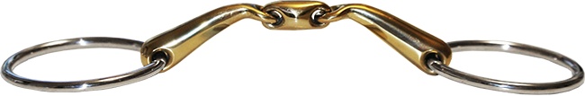 Anatomisk tredelt bitt med løse ringer i gruppen Hesteutstyr / Bitt hos Equinest (2223_r)