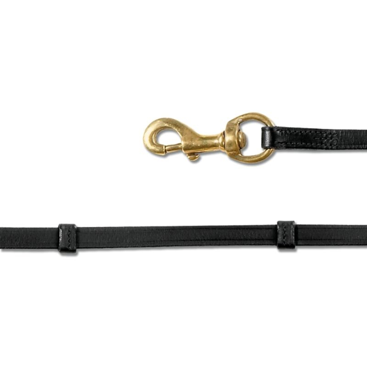 Islandstøyler Snap Hook Svart/Messing i gruppen Hesteutstyr / Tøyler hos Equinest (2276701BABRASS)