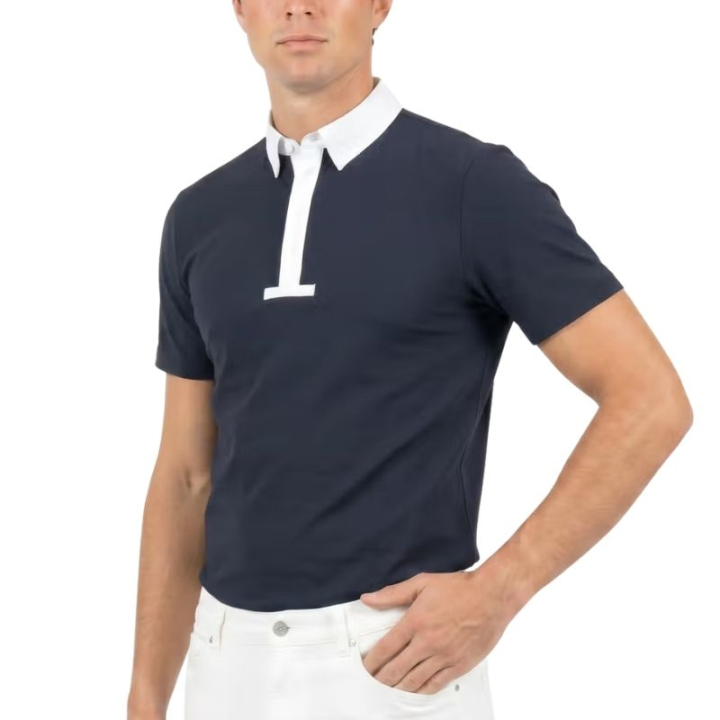 Stevneskjorte Herre Classic Short Sleeve Marineblå i gruppen Rideklær / Ridetopper & T-skjorter / Konkurransetopper hos Equinest (320250344NA_r)