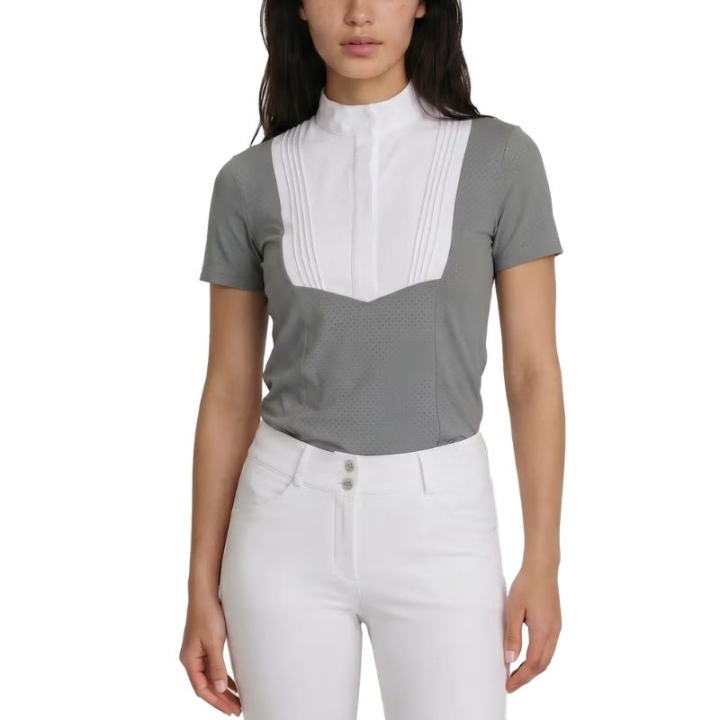 Konkurransetopp Heritage Air Short Sleeve Grå i gruppen Rideklær / Ridetopper & T-skjorter / Konkurransetopper hos Equinest (320270836GR_r)