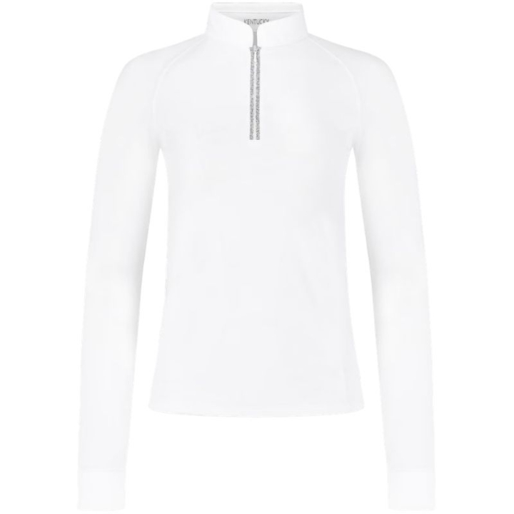 Konkurransetopp Classic Glitter Zipper Long Sleeve Hvit i gruppen Rideklær / Ridetopper & T-skjorter / Konkurransetopper hos Equinest (320310236WH_r)