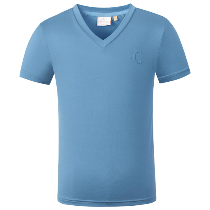 T-skjorte Barn/Junior V-Neck Blå i gruppen Rideklær / Ridetopper & T-skjorter / T-skjorter hos Equinest (3231752BL_r)