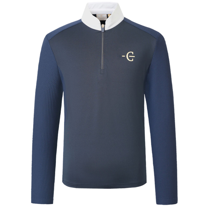 Konkurransetopp Barn/Junior Competition Longsleeve Marineblå i gruppen Rideklær / Ridetopper & T-skjorter / Konkurransetopper hos Equinest (3231764NA_r)