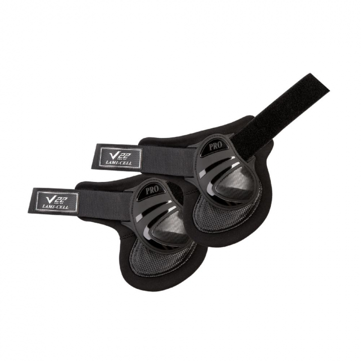 Stryksokker med kappe Carbon V22 Svart i gruppen Hesteutstyr / Belegg & Bandasjer / Bakbeinsbelegg hos Equinest (334815Sv_r)