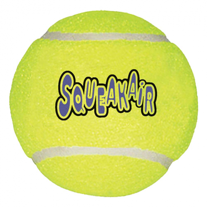 Hundeleke KONG SqueakAir Tennis Ball Gul i gruppen Hund / Hundelek / Tuggleker & Bitleker hos Equinest (340360YE)