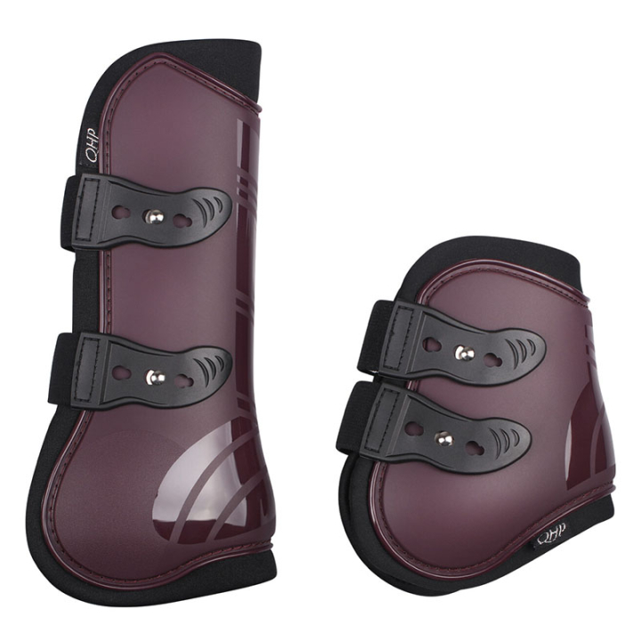 Sprangbeskyttere Quick Pin 4-pk Vinrød i gruppen Hesteutstyr / Belegg & Bandasjer / Sprangbelegg hos Equinest (4077MR3BR_r)