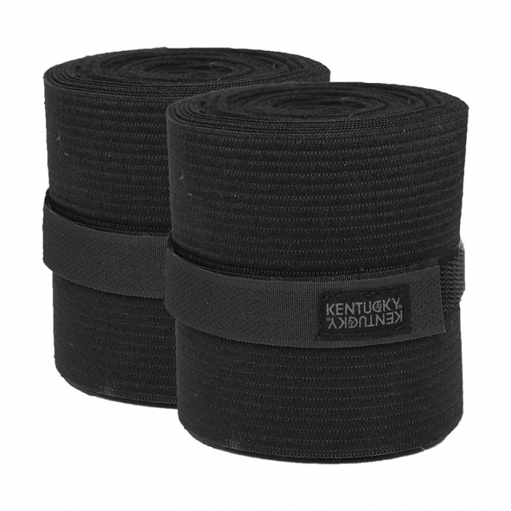 Bandasjer Polar Fleece & Elastic Svart i gruppen Hesteutstyr / Belegg & Bandasjer / Bandasjer hos Equinest (42106BA)