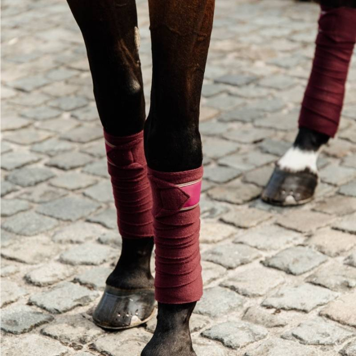 Bandasjer Polar Fleece 4-pk Bordeaux i gruppen Hesteutstyr / Belegg & Bandasjer / Bandasjer hos Equinest (42111BO)