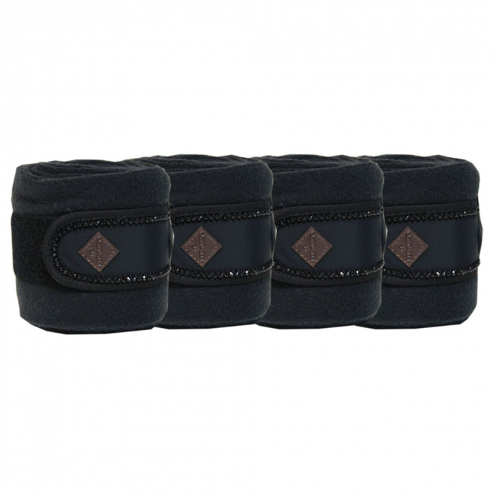 Bandasjer Polar Fleece Pearls Svart i gruppen Hesteutstyr / Belegg & Bandasjer / Bandasjer hos Equinest (42113BA)