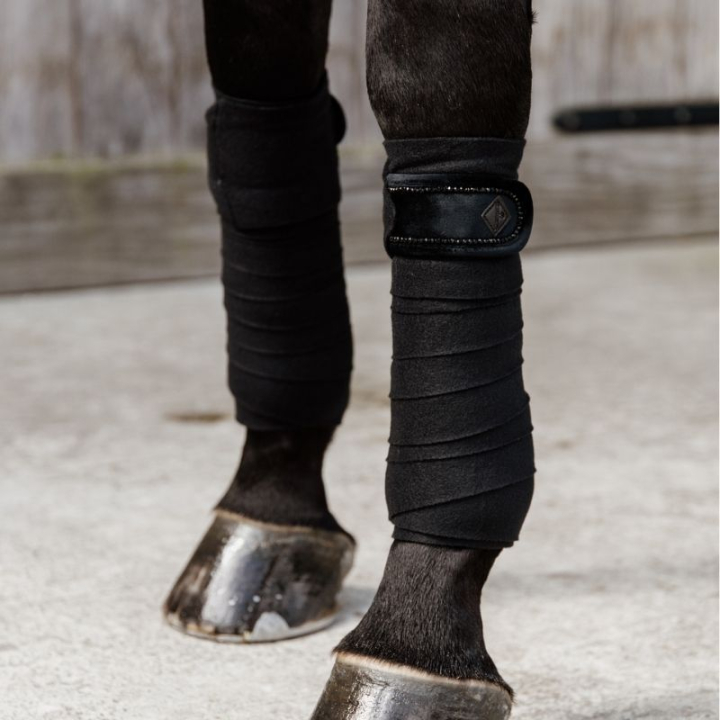 Bandasjer Polar Fleece Pearls Svart i gruppen Hesteutstyr / Belegg & Bandasjer / Bandasjer hos Equinest (42113BA)