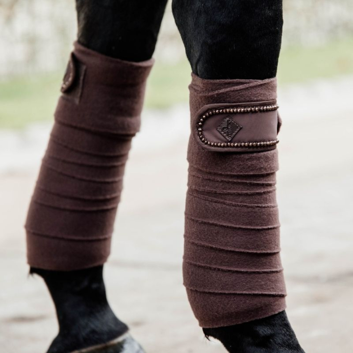 Bandasjer Polar Fleece Pearls Brun i gruppen Hesteutstyr / Belegg & Bandasjer / Bandasjer hos Equinest (42113BR)