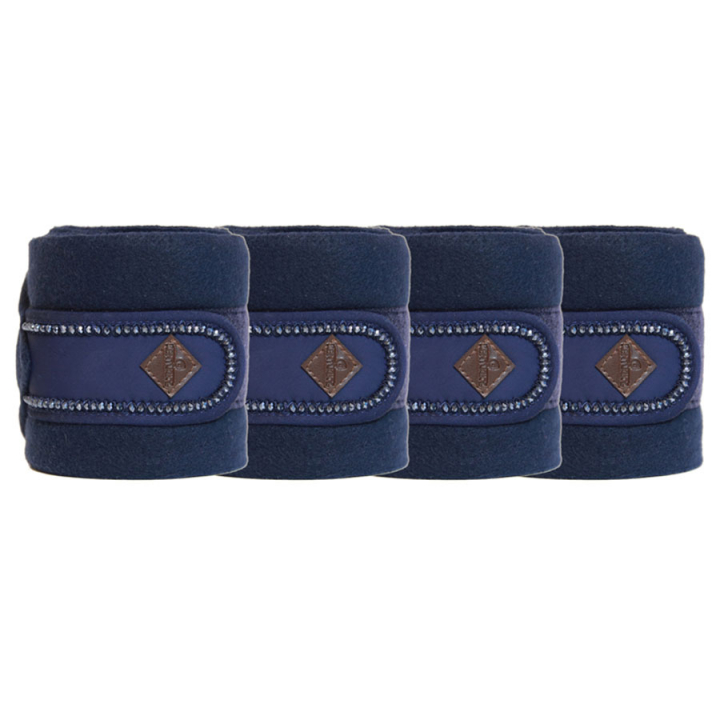 Bandasjer Polar Fleece Pearls Marineblå i gruppen Hesteutstyr / Belegg & Bandasjer / Bandasjer hos Equinest (42113NA)