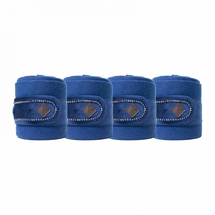 Fleecebandasjer Polar Velvet Pearls Marineblå i gruppen Hesteutstyr / Belegg & Bandasjer / Bandasjer hos Equinest (42116Ma_r)