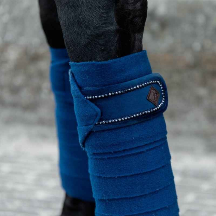 Fleecebandasjer Polar Velvet Pearls Marineblå i gruppen Hesteutstyr / Belegg & Bandasjer / Bandasjer hos Equinest (42116Ma_r)