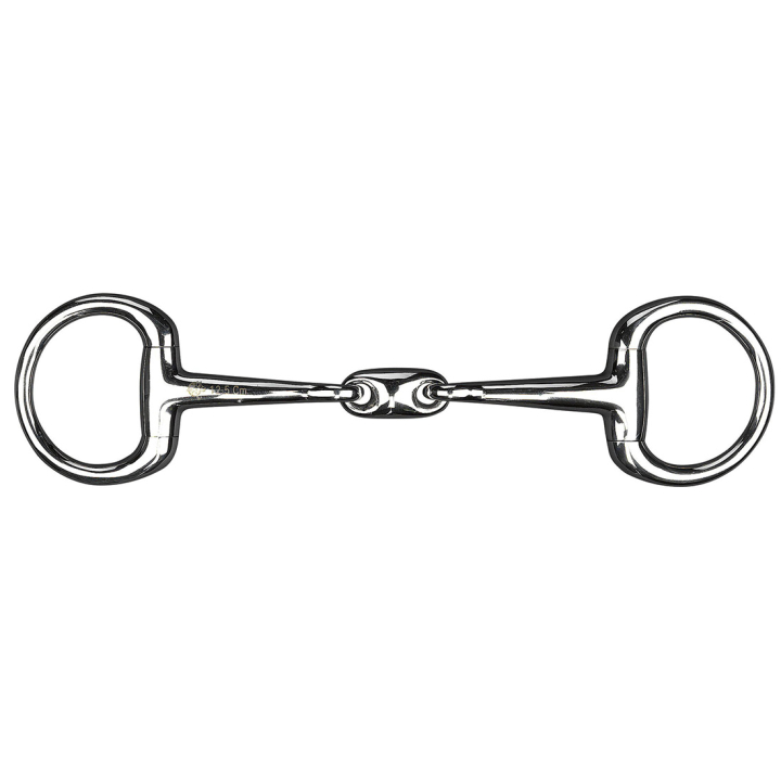 Tredelt muffebitt med plate i gruppen Hesteutstyr / Bitt / Muffebitt hos Equinest (421410_r)