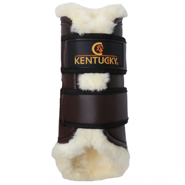 Treningsbeskyttere Leather Hind Brun i gruppen Hesteutstyr / Belegg & Bandasjer / Dressur- & Treningsbelegg hos Equinest (4230405FBR_r)