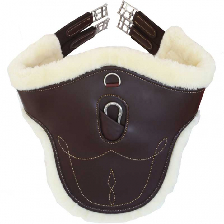 Plategjord Sheepskin Brun i gruppen Hesteutstyr / Salgjorder / Sprang-& Plategjorder hos Equinest (42402Br_r)