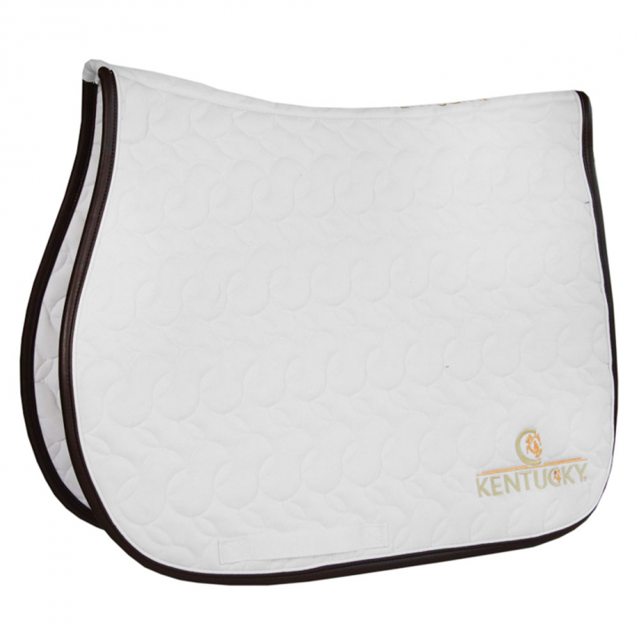 Sjabrak Absorb Logo Hvit/Brun i gruppen Hesteutstyr / Sjabraker / Allround & Sprangsjabraker hos Equinest (42506020205WHBR_r)