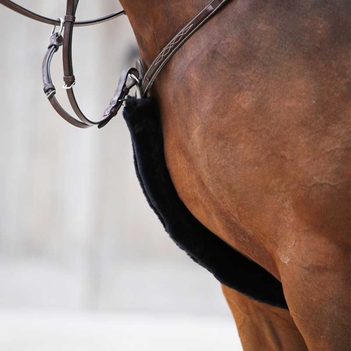Fortøybeskytter Sheepskin Svart i gruppen Hesteutstyr / Martingal & Fortøy / Fortøy hos Equinest (42601SV)