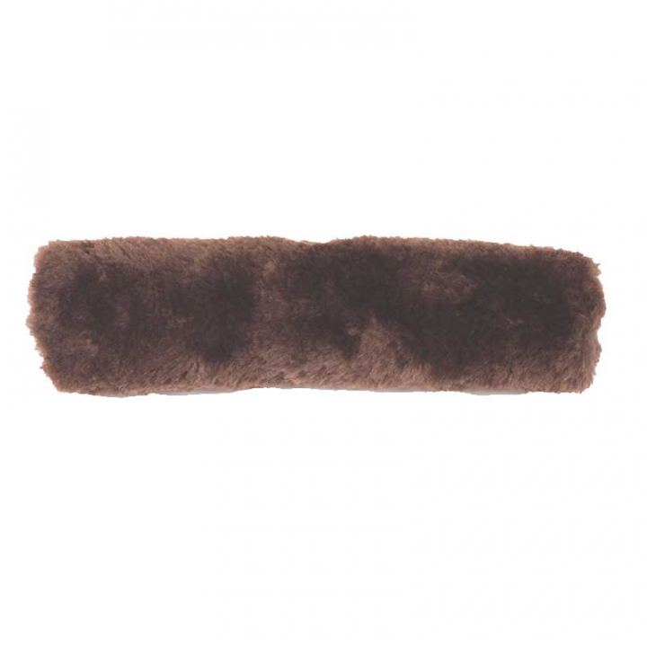 Noseband cover Sheepskin Brun i gruppen Hesteutstyr / Hodelag & Pannebånd / Saueskinn til hodelag hos Equinest (42602BR)