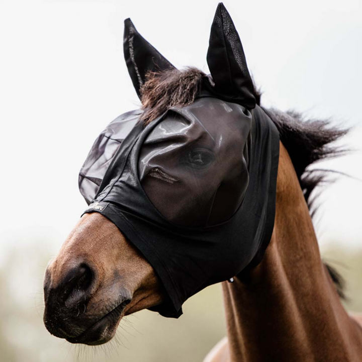Fluemaske Slim Fit Svart i gruppen Fluebeskyttelse / Fluemasker hos Equinest (42604Sv_r)