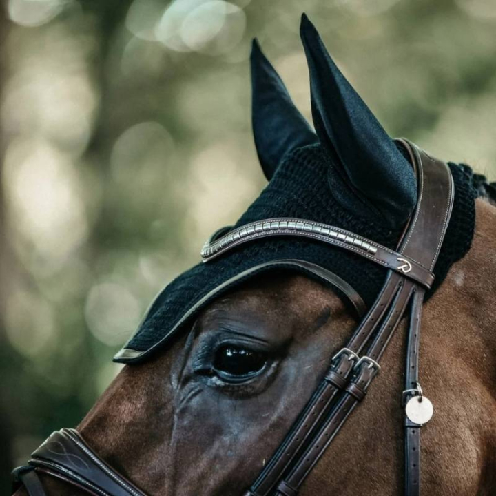 Ørehette Wellington Leather Svart i gruppen Hesteutstyr / Ørehetter hos Equinest (4261201FBA_r)
