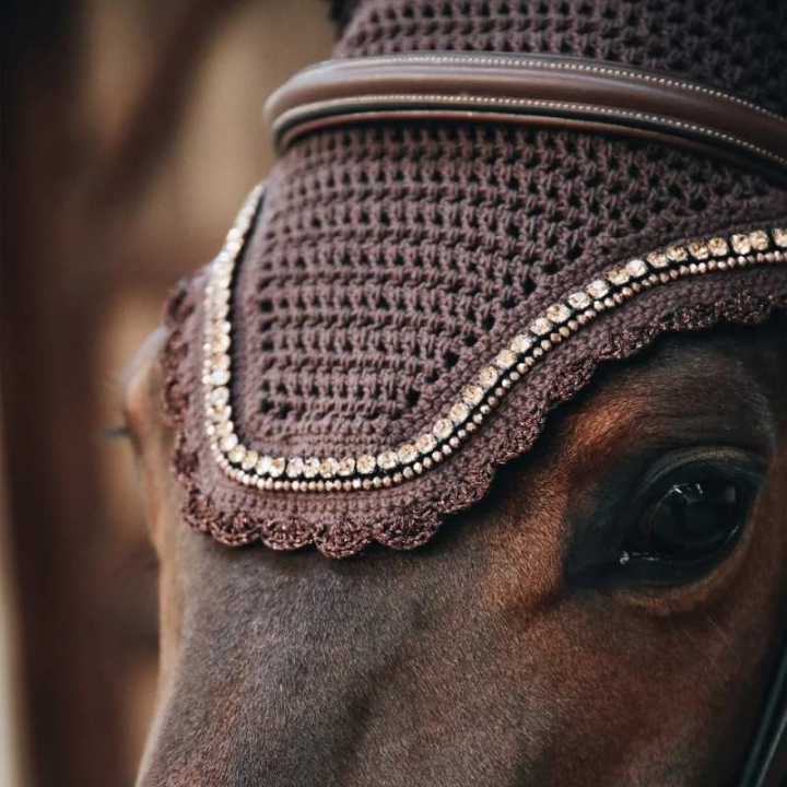 Ørehette Wellington Stone & Pearl Mørkebrun i gruppen Hesteutstyr / Ørehetter hos Equinest (4261408BR)