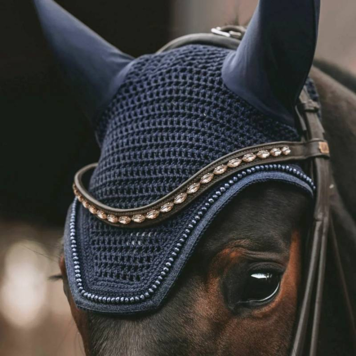 Ørehette Wellington Glitter Soundless Marineblå i gruppen Hesteutstyr / Ørehetter hos Equinest (4261933FDNA_r)