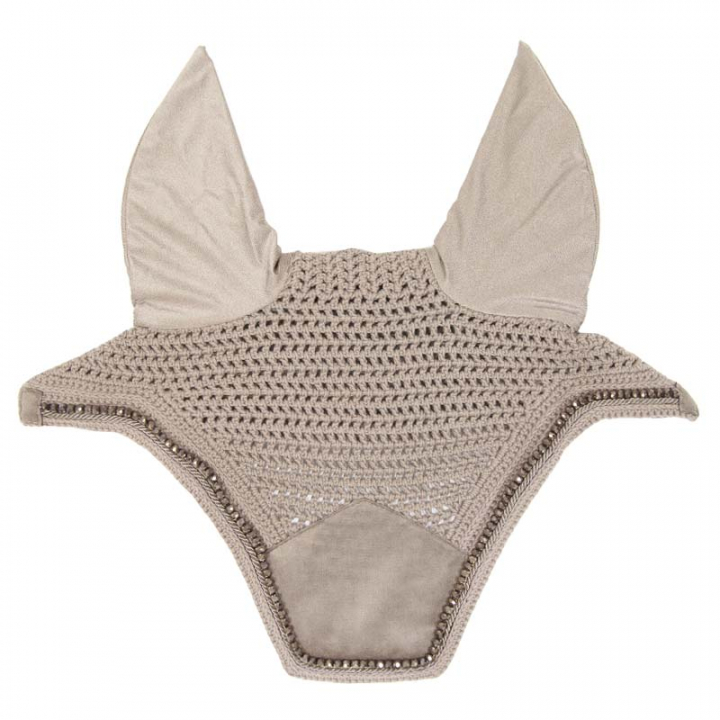 Ørehette Wellington Velvet Pearls Beige i gruppen Hesteutstyr / Ørehetter hos Equinest (4262903BE)