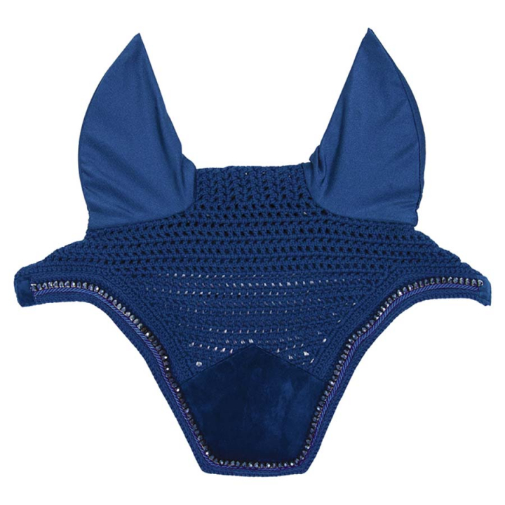 Ørehette Wellington Velvet Pearls Marineblå i gruppen Hesteutstyr / Ørehetter hos Equinest (4262903NA)