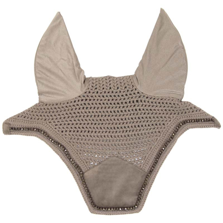 Ørehette Wellington Velvet Pearls Beige i gruppen Hesteutstyr / Ørehetter hos Equinest (42629Be_r)