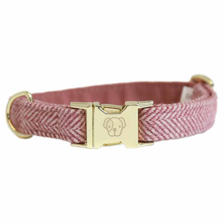 Hundehalsbånd Wool Rosa i gruppen Hund / Hundehalsbånd & Sele hos Equinest (42632Ro_r)