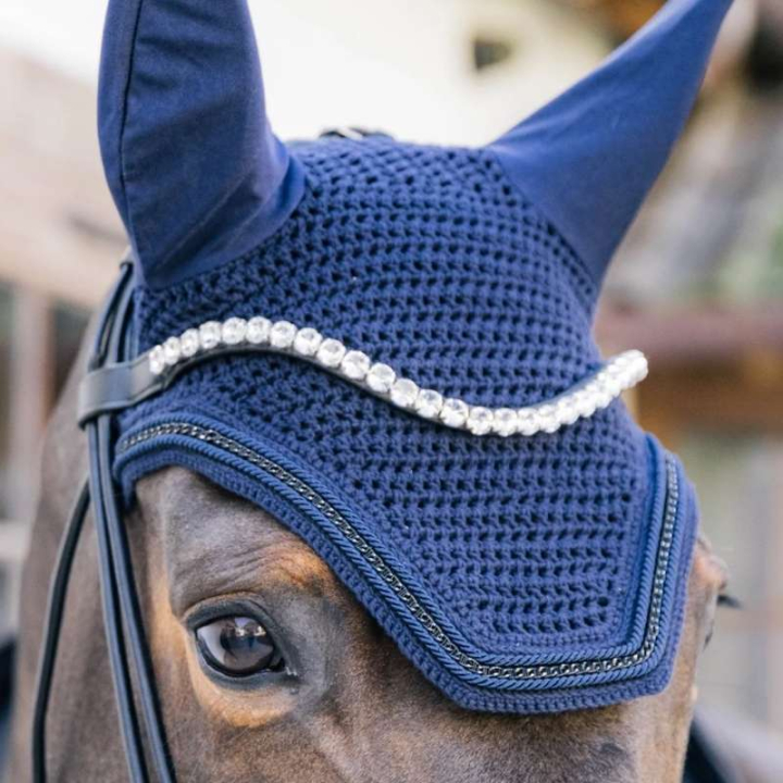 Ørehette Wellington Metal Chain Soundless Marineblå i gruppen Hesteutstyr / Ørehetter hos Equinest (4266203FNA_r)