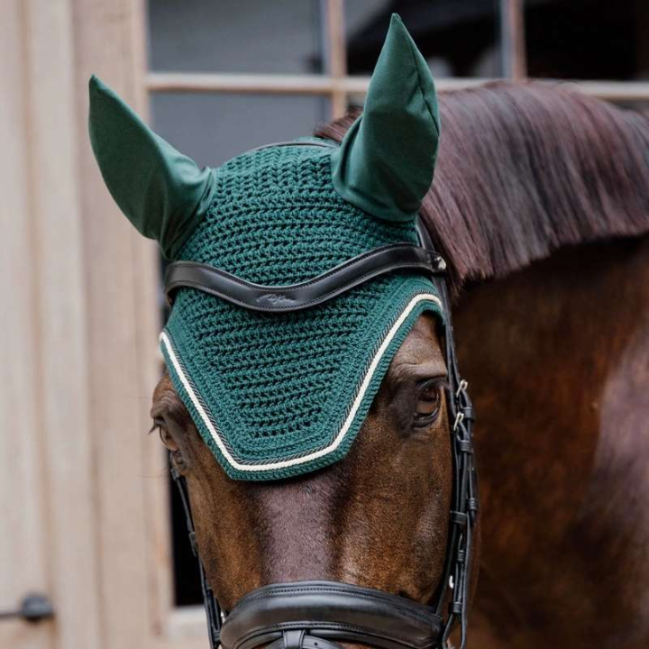 Ørehette Wellington Diamond Rope Grønn i gruppen Hesteutstyr / Ørehetter hos Equinest (4266674FGN_r)