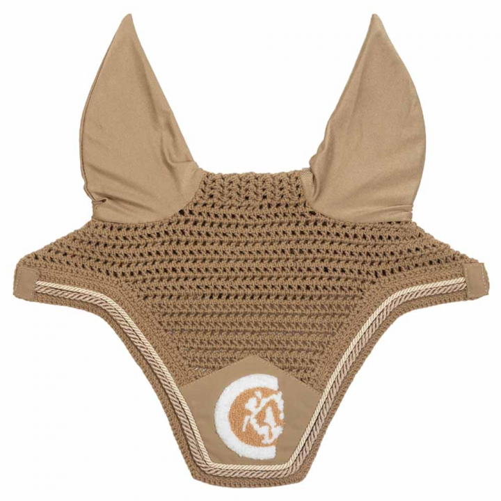 Ørehette Wellington 3D Logo Rope Beige i gruppen Hesteutstyr / Ørehetter hos Equinest (4266932FBE_r)