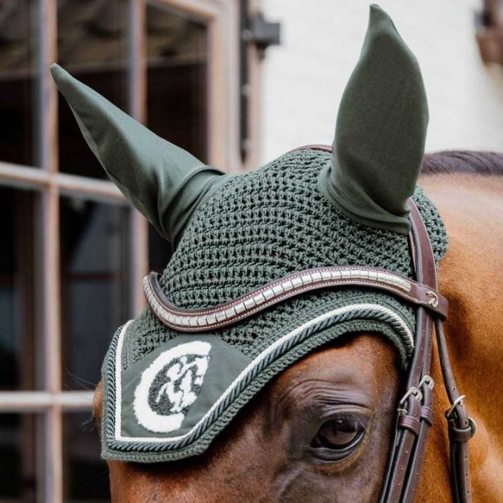 Ørehette Wellington 3D Logo Rope Grønn i gruppen Hesteutstyr / Ørehetter hos Equinest (4266974FGN_r)