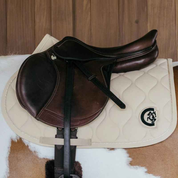 Sjabrak Wave 3D Logo Beige i gruppen Hesteutstyr / Sjabraker / Allround & Sprangsjabraker hos Equinest (4271832SJBE_r)