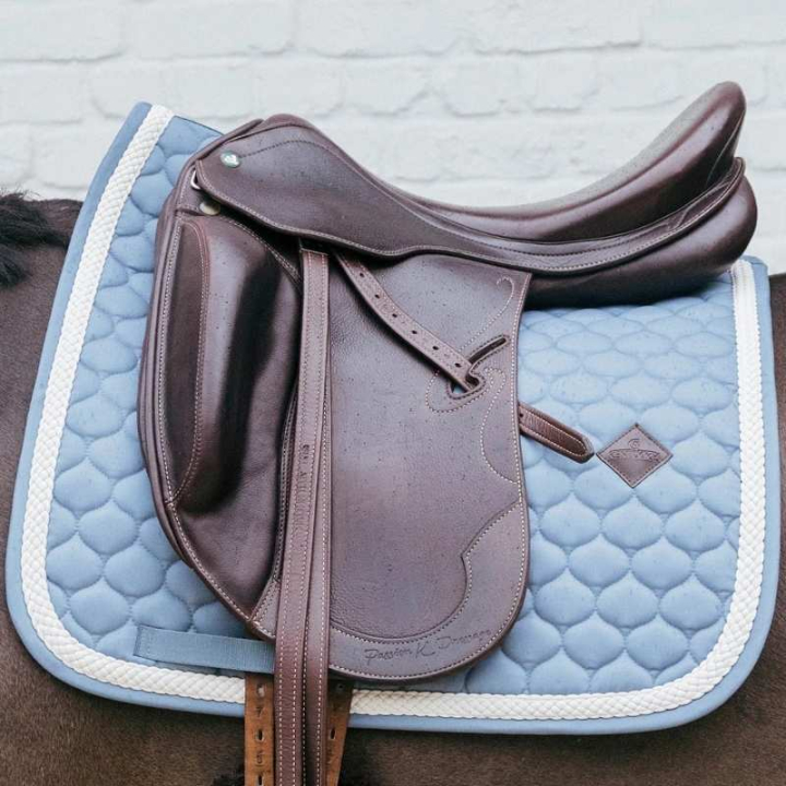 Dressursjabrak Plaited Cord Lyseblå i gruppen Hesteutstyr / Sjabraker / Dressursjabraker hos Equinest (4272261DRLBL_r)