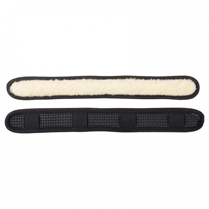 Tøylebeskytter HG Svart/Natur i gruppen Hesteutstyr / Hodelag & Pannebånd / Saueskinn til hodelag hos Equinest (44020001BA)