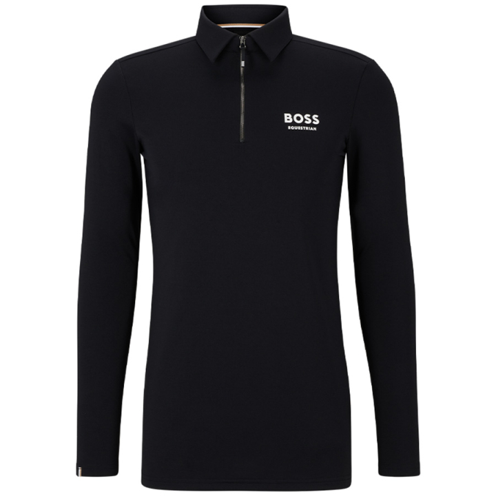 Funksjonstrøye Elton Signature Stripe Polo Unisex Svart i gruppen Rideklær / Gensere & Hoodies hos Equinest (4613B1M04050BA_r)