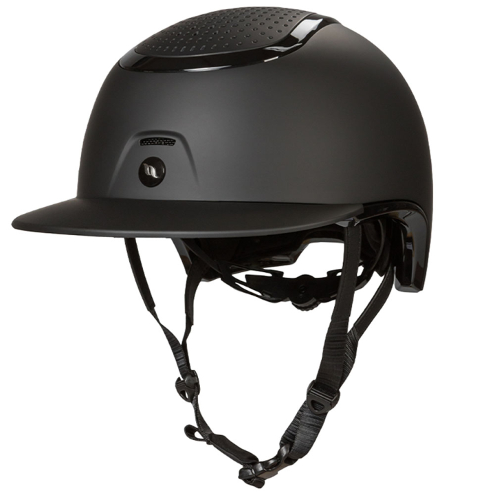 Ridehjelm MIPS Strixx Wide Peak Matte/Glossy Svart i gruppen Rideutstyr / Ridehjelmer / MIPS-ridehjelmer hos Equinest (47510001BA_r)
