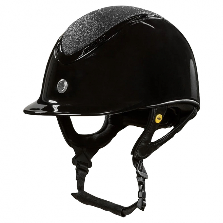 Ridehjelm EQ3 Pardus m. justeringshjul Glossy Glitter Svart Sand i gruppen Rideutstyr / Ridehjelmer / MIPS-ridehjelmer hos Equinest (49470001BA)